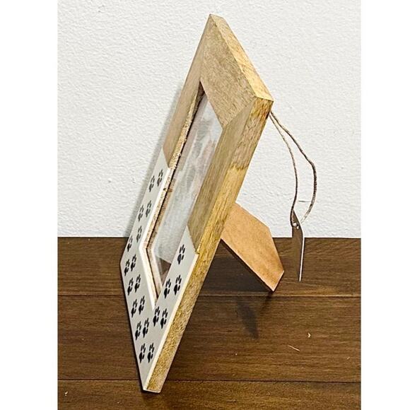 NWT: Sagebrook Home - Dual Wood & Paw Print Picture Frame (Fits a 4x6 photo) - Picture 3 of 3